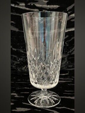 Galway Crystal Clifden Cut Base Iced Tea Water Glass Signed Vintage Irish Set/2